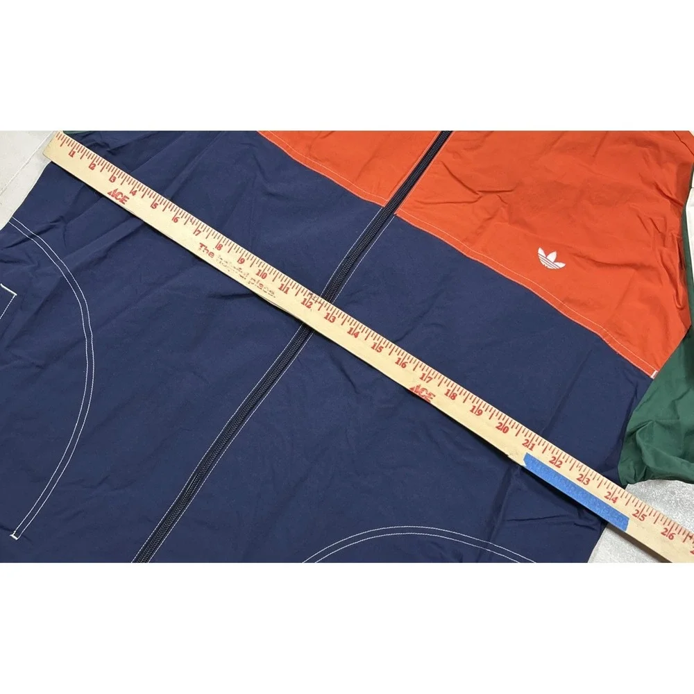 Adidas Colorblock Summer Bball Windbreaker‎ Men's Full Zip Jacket Size XL